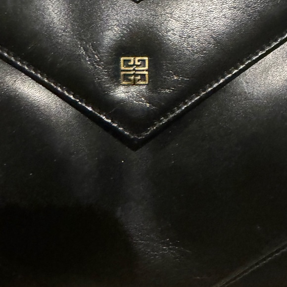 Vintage Givenchy Black Leather Shoulder bag. - Picture 11 of 16
